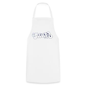 Sweat à capuche à graffiti de Paris - Tablier de cuisine - blanc - Devant - AI Model Male 185 dark (185cm)