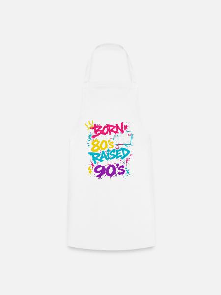 80er Boombox Neon Graffiti - Kochschürze - Weiß