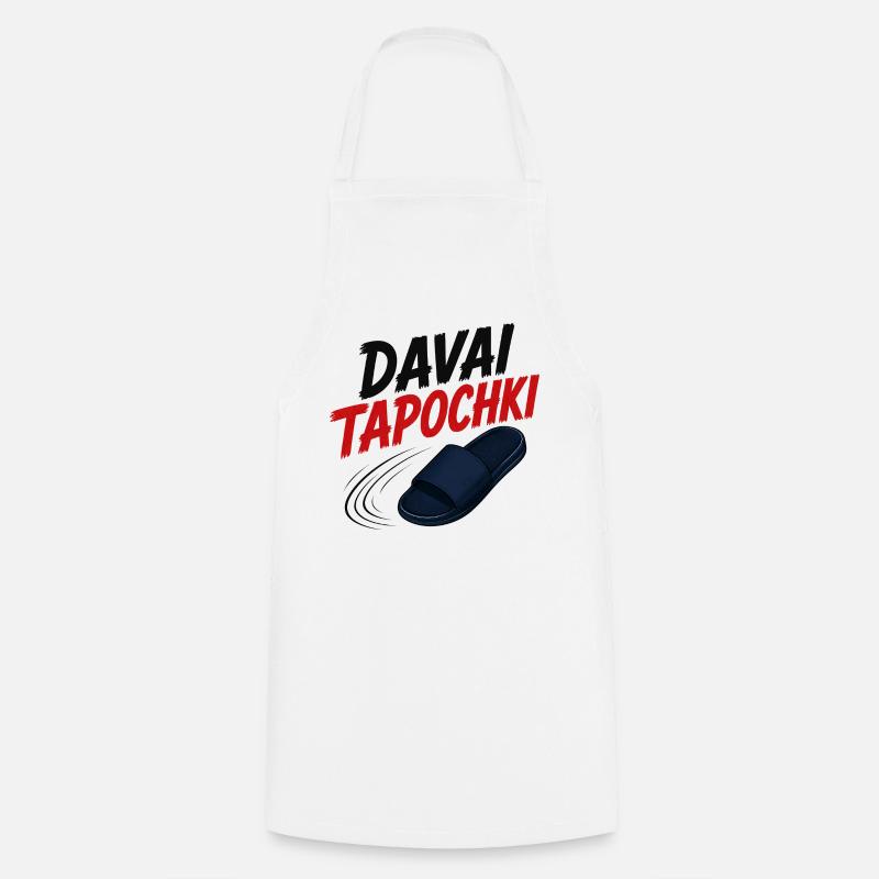 Davai Tapochki - Cooking Apron - white