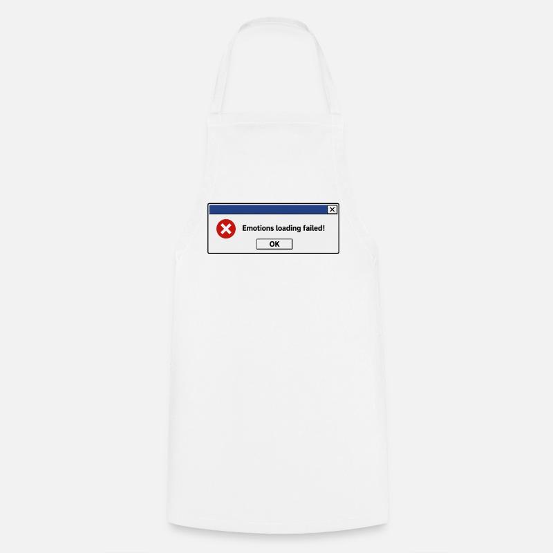 Emotions Loading Failed | Introverted humor - Cooking Apron - white