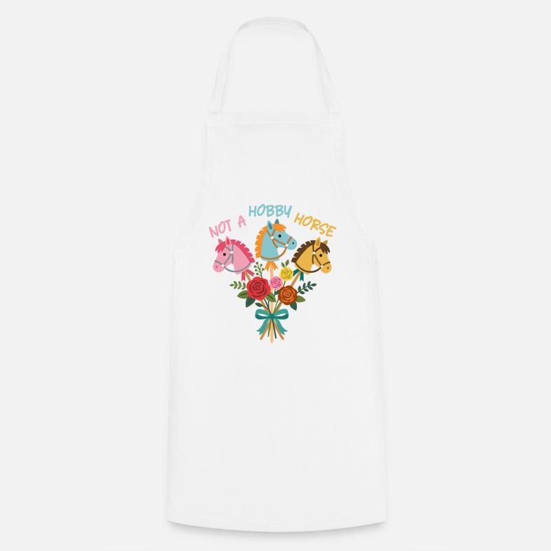 Hobby Horsing Bouquet - Cooking Apron - white