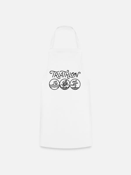 Triathlon - Kochschürze - Weiß