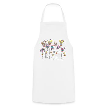 Fleur - Tablier de cuisine - blanc - Devant - AI Model Male 185 dark (185cm)