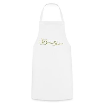 Beauty Lettering Nature Design - Cooking Apron - white - Front - AI Model Male 185 dark (185cm)