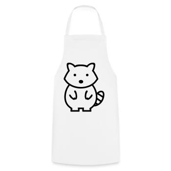 raccoon - Cooking Apron - white - Front - AI Model Male 185 dark (185cm)
