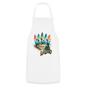 Prenons quelques vagues - Tablier de cuisine - blanc - Devant - AI Model Male 185 dark (185cm)