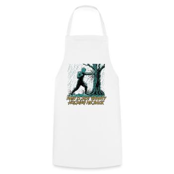 Arts martiaux de Kung Fu - Tablier de cuisine - blanc - Devant - AI Model Male 185 dark (185cm)