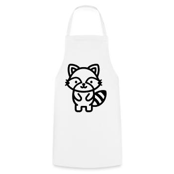 raccoon - Cooking Apron - white - Front - AI Model Male 185 dark (185cm)