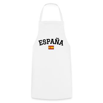 Drapeau espagnol Noir - Tablier de cuisine - blanc - Devant - AI Model Male 185 dark (185cm)