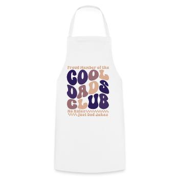 Cool Dads Club - Papa Vatertag Geschenk - Kochschürze - Weiß - Vorne - AI Model Male 185 dark (185cm)