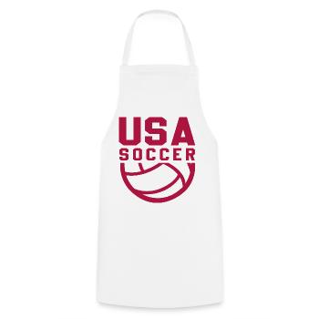 USA Soccer - Tablier de cuisine - blanc - Devant - AI Model Male 185 dark (185cm)