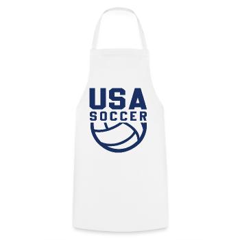 USA Soccer - Tablier de cuisine - blanc - Devant - AI Model Male 185 dark (185cm)