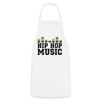 Hip Hop Music - Cooking Apron - white - Front - AI Model Male 185 dark (185cm)