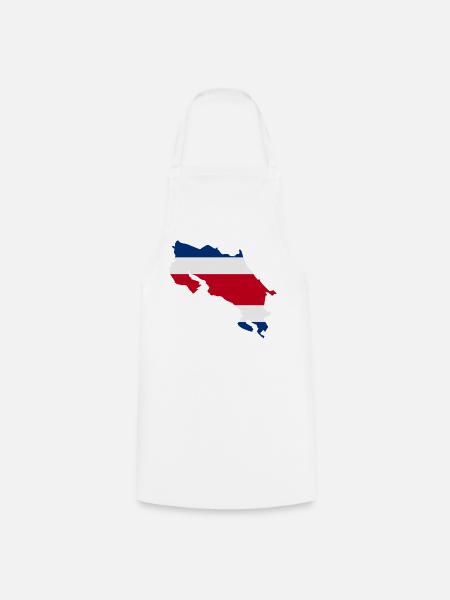 Costa Rica-Karte - Kochschürze - Weiß