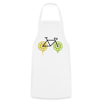 bike lemon - Cooking Apron - white - Front - AI Model Male 185 dark (185cm)