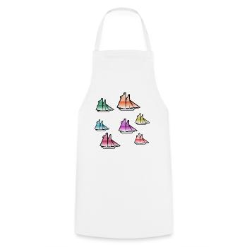 Sail - Cooking Apron - white - Front - AI Model Male 185 dark (185cm)