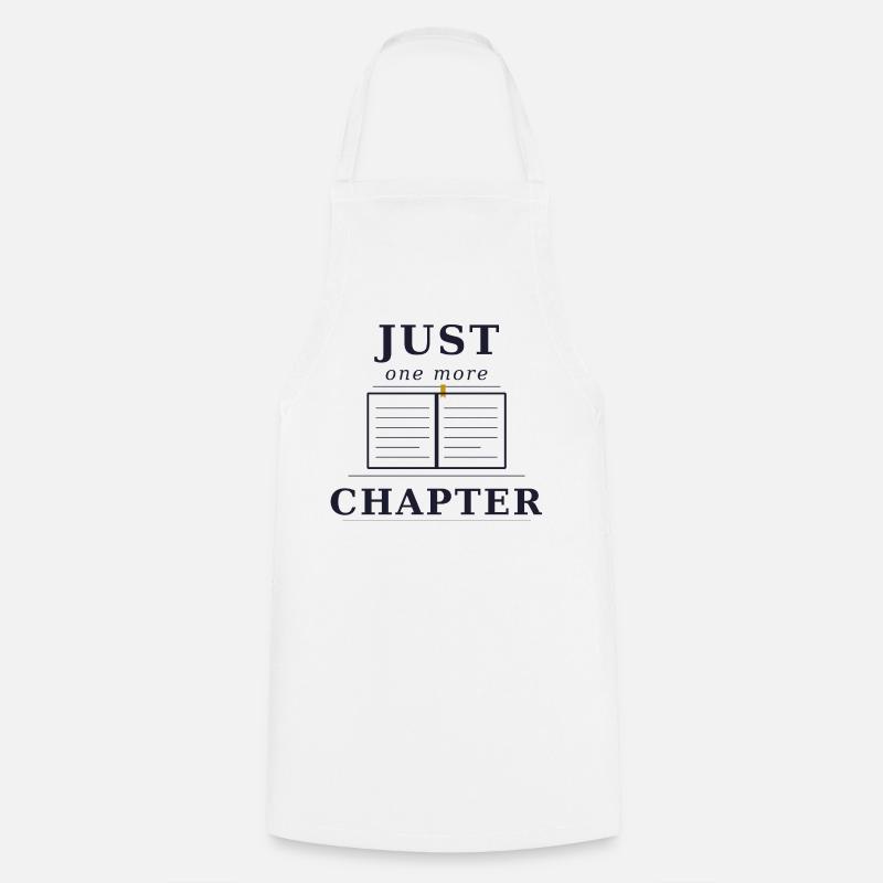 Just one more Chapter - Cooking Apron - white