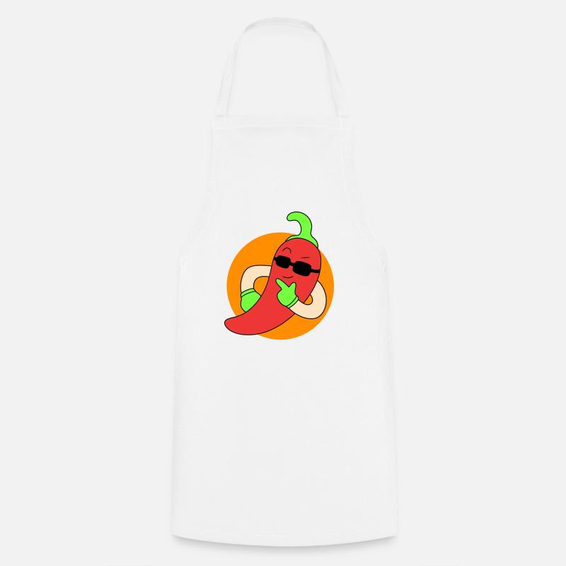 Cool chilli pepper - Cooking Apron - white