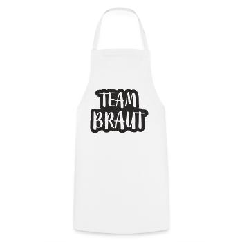 Team Braut - Kochschürze - Weiß - Vorne - AI Model Male 185 dark (185cm)