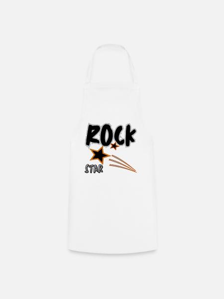 Rock Star - Kochschürze - Weiß