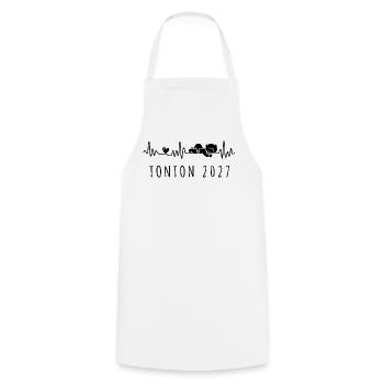 Futur Tonton 2027 Annonce Grossesse Pour Oncle - Cooking Apron - white - Front - AI Model Male 185 dark (185cm)