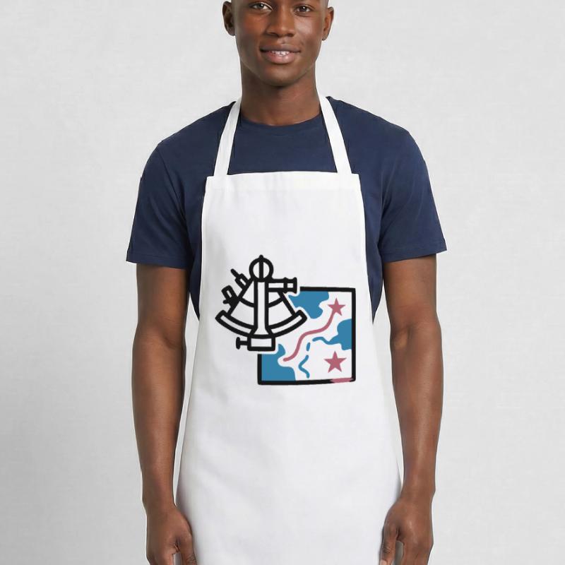 Sextant Navigation Map Vector Cooking Apron