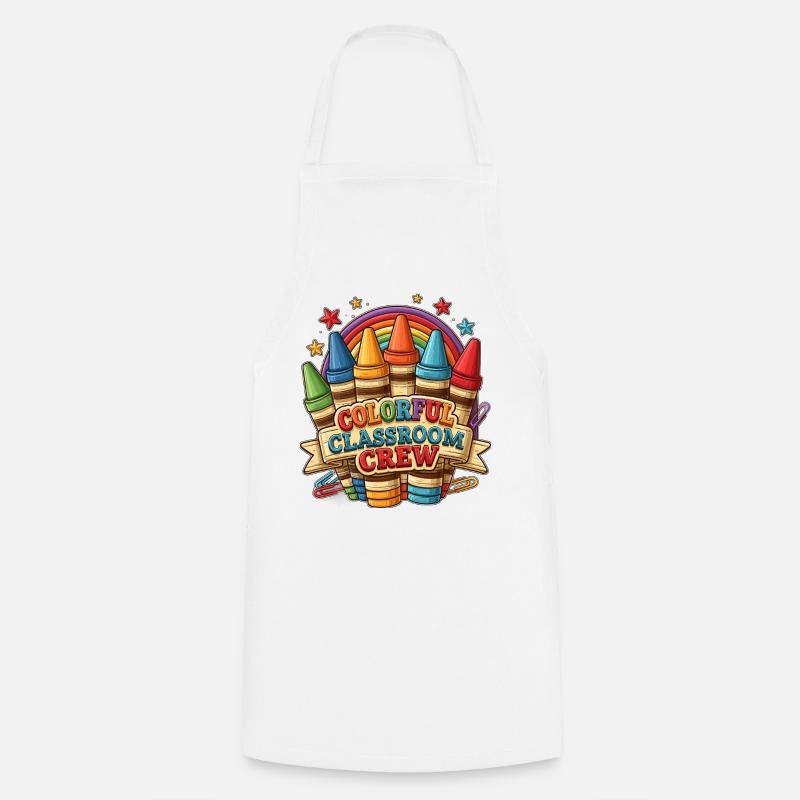 Équipe de classe colorée - Tablier de cuisine - blanc