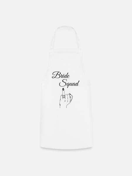 Edgy Bride Squad - Kochschürze - Weiß