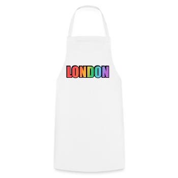 London LGBTQ Rainbow - Kochschürze - Weiß - Vorne - AI Model Male 185 dark (185cm)