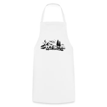 Tente de camping - Tablier de cuisine - blanc - Devant - AI Model Male 185 dark (185cm)