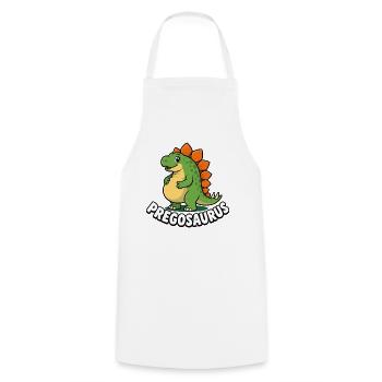 Mère enceinte Pregosaurus Dinosaure Swing - Tablier de cuisine - blanc - Devant - AI Model Male 185 dark (185cm)
