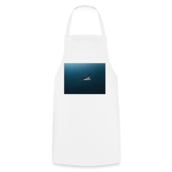 Manta Glise au-dessus de l’Abîme de l’Océan - Tablier de cuisine - blanc - Devant - AI Model Male 185 dark (185cm)