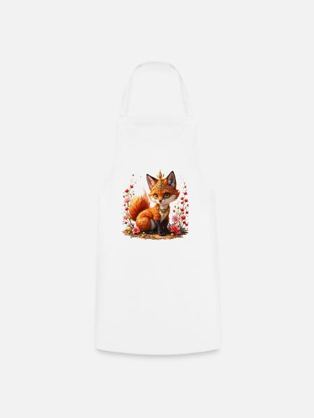 Fox Floral Schmuck - Kochschürze - Weiß