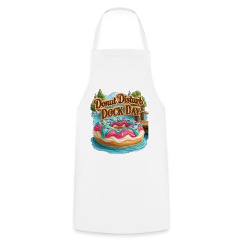 Donut Disturb Dock Day - Cooking Apron - white - Front - AI Model Male 185 dark (185cm)