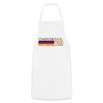 Original 99 Neon Stripes Retro - Cooking Apron - white - Front - AI Model Male 185 dark (185cm)