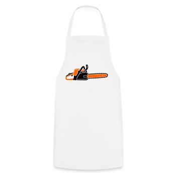 Chainsaw Chainsaw Lumberjack Lumberjack Lumberjack - Cooking Apron - white - Front - AI Model Male 185 dark (185cm)
