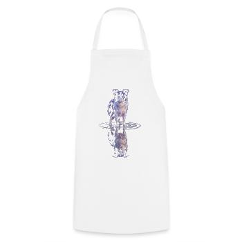 Border Collie Water Reflection - Cooking Apron - white - Front - AI Model Male 185 dark (185cm)