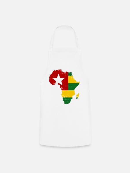 Togo_Flagge_Afrika - Kochschürze - Weiß