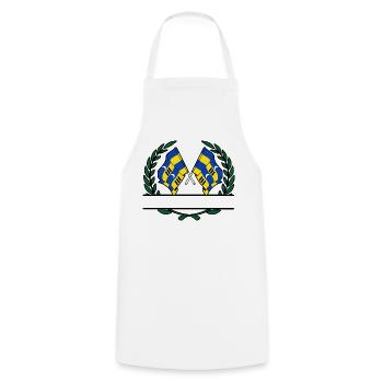 Ameland Laurel Custom – Island Edition - Cooking Apron - white - Front - AI Model Male 185 dark (185cm)