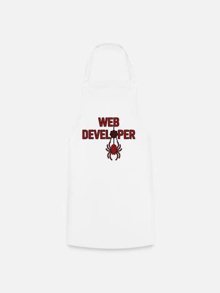 Webentwickler Spinnenlogo Shirt - Kochschürze - Weiß