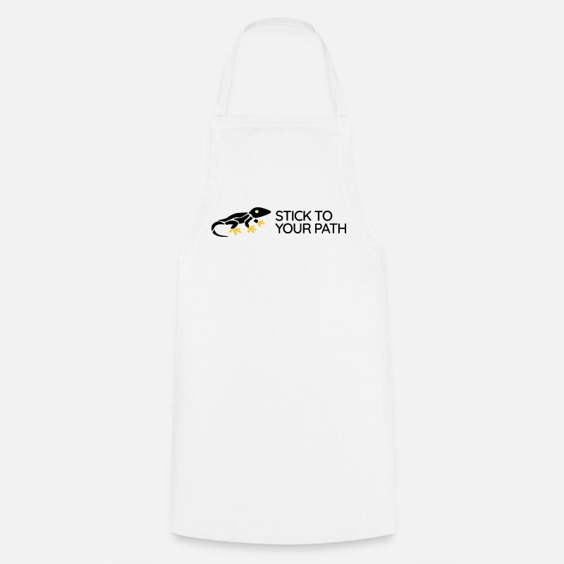 Gecko - Stick to your Path - Cooking Apron - white