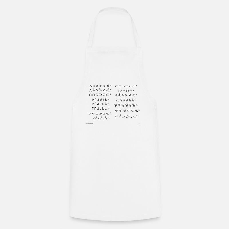 Inuktitut Syllabaries - Cooking Apron - white