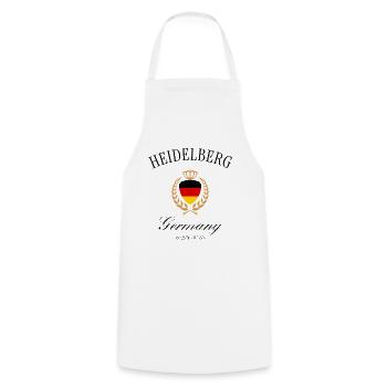 Heidelberg Wappen Krone – Reise Souvenir - Kochschürze - Weiß - Vorne - AI Model Male 185 dark (185cm)