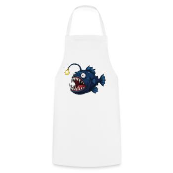 Deep-sea frogfish with light - Cooking Apron - white - Front - AI Model Male 185 dark (185cm)