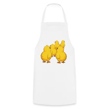 chick - Cooking Apron - white - Front - AI Model Male 185 dark (185cm)