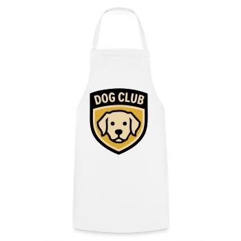 Dog School Logo Golden Retriever Dog Club - Cooking Apron - white - Front - AI Model Male 185 dark (185cm)