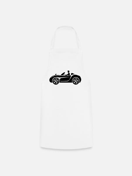 Cabrio Auto - Kochschürze - Weiß