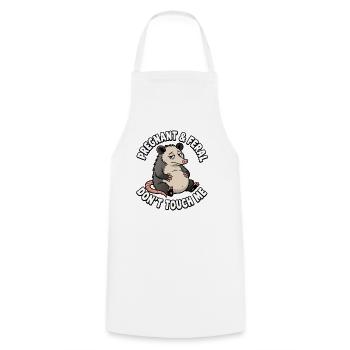 Un opossum enceinte et sauvage du genre « ne me touche pas » – - Tablier de cuisine - blanc - Devant - AI Model Male 185 dark (185cm)