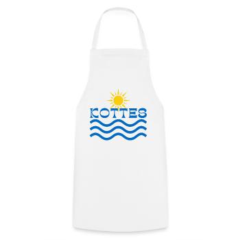 Kottes Sun Waves  - Cooking Apron - white - Front - AI Model Male 185 dark (185cm)