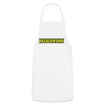 Feuerwerk Neon Schriftzug - Kochschürze - Weiß - Vorne - AI Model Male 185 dark (185cm)